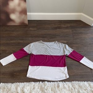 Color Block Long Sleeve Top